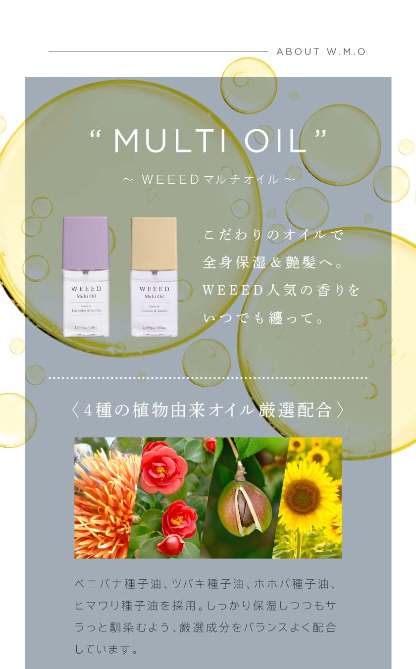 ABOUT W.M.O　MULTI OIL ～WEEED マルチオイル～