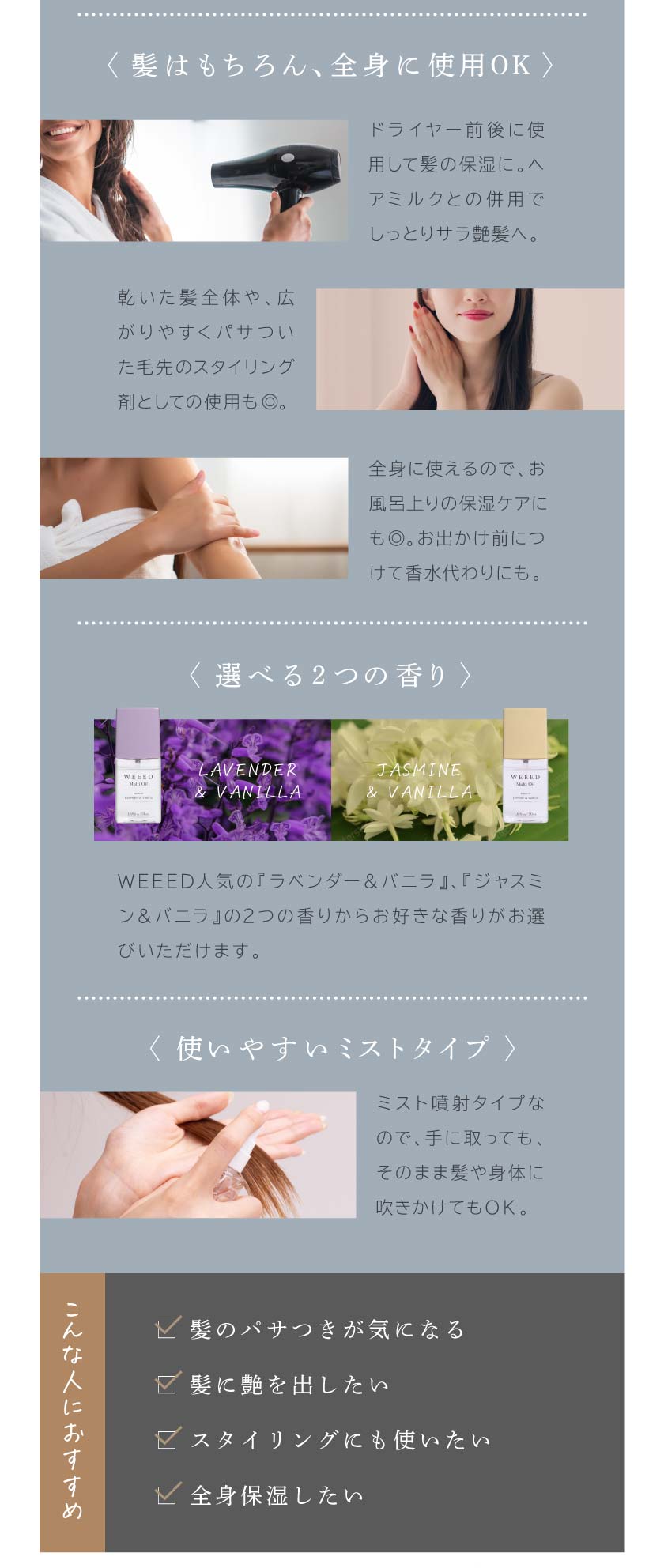 ABOUT W.M.O　MULTI OIL ～WEEED マルチオイル～