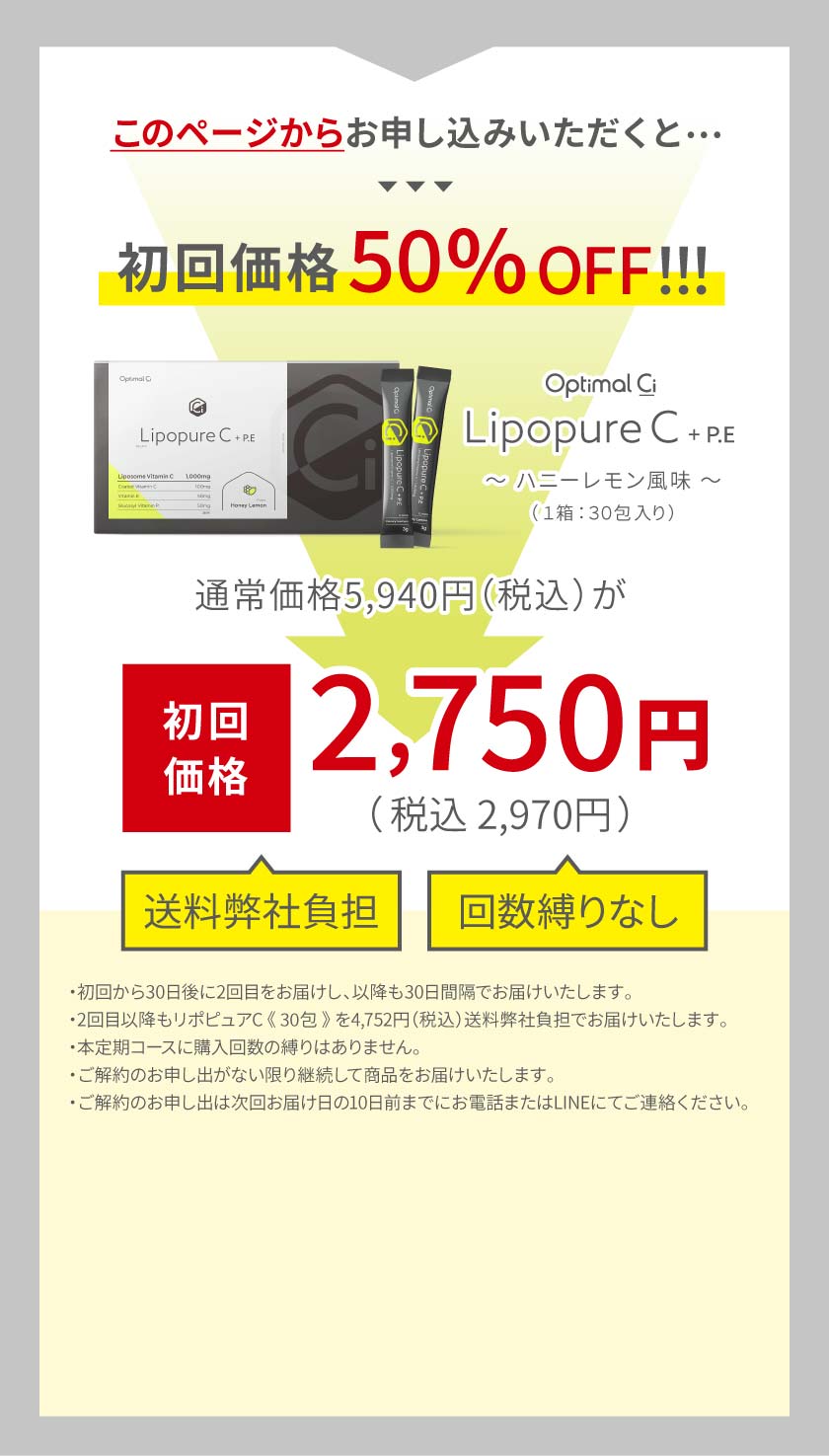 初回価格50%OFF！
