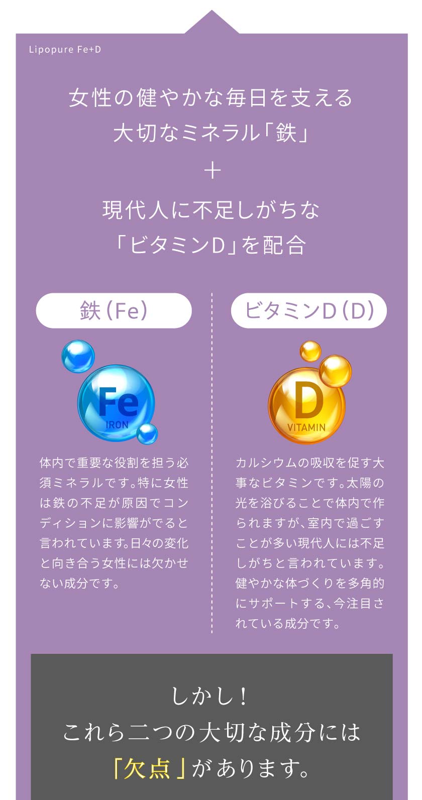 女性の健やかな毎日を支える大切なミネラル「鉄」