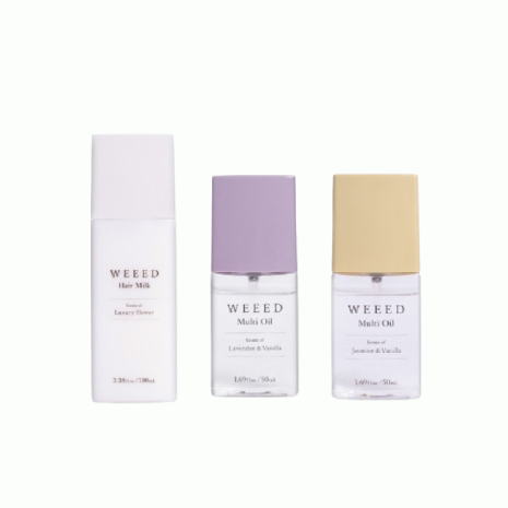 WEEED ヘアミルク 《100ml》＆マルチオイル 《50ml》ラベンダー＆ジャスミン 3点セット
